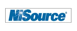 A blue and white logo for source