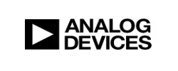 A black and white logo of analog devices.