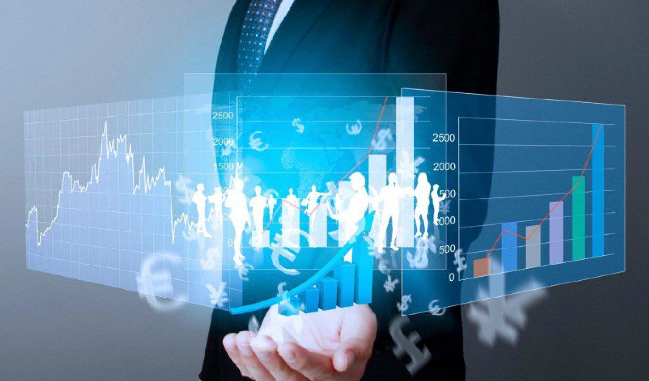 Digital financial data visualization display